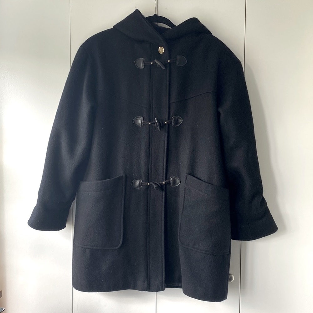 Vintage Thick Hooded Winter Pea Coat